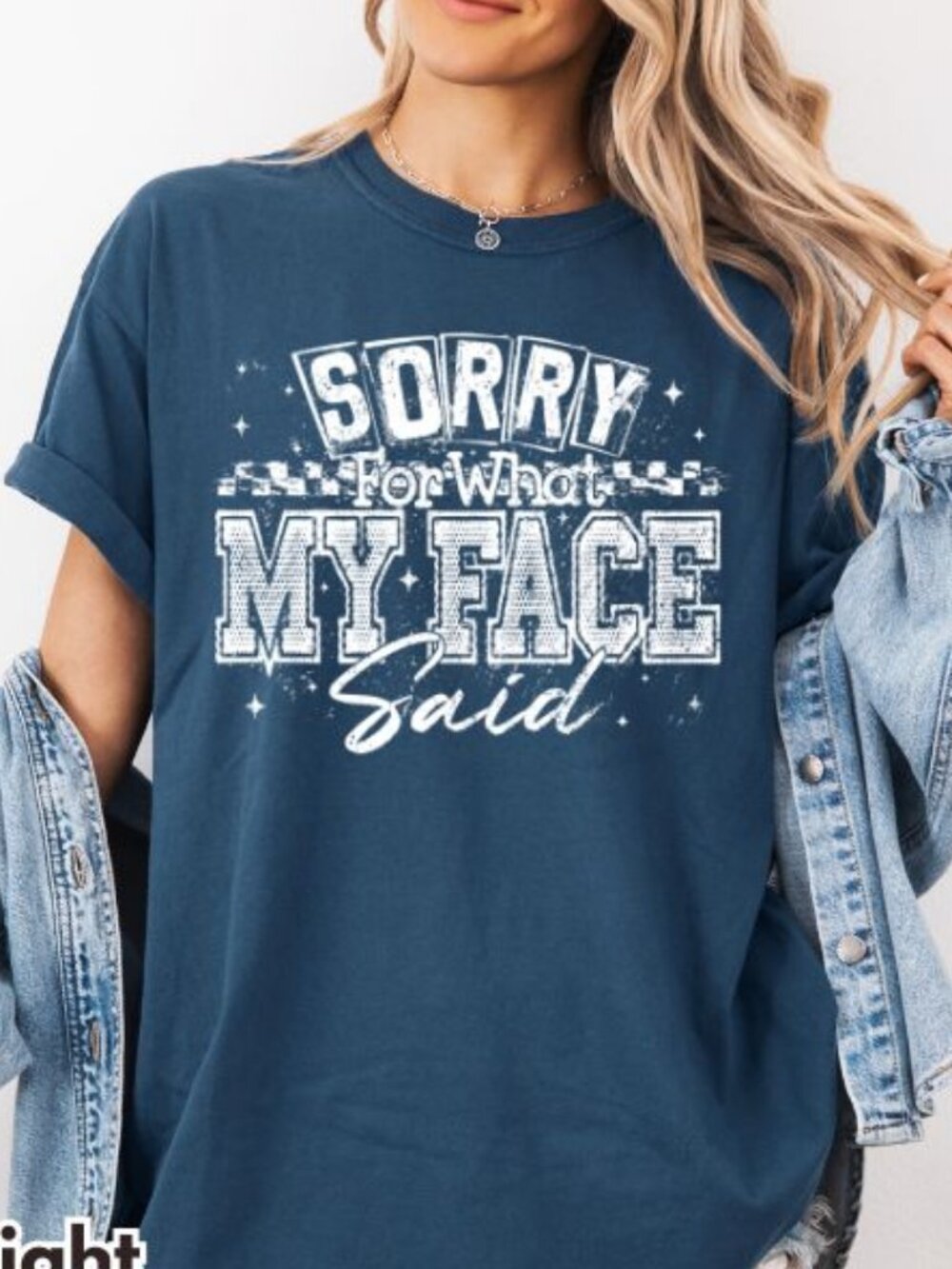 NEW Funny Sorry for What My Face Graphic Tee Shirt - GREAT GIFT IDEA!